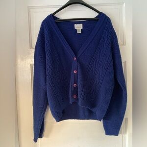 Slouchy blue cardigan size L